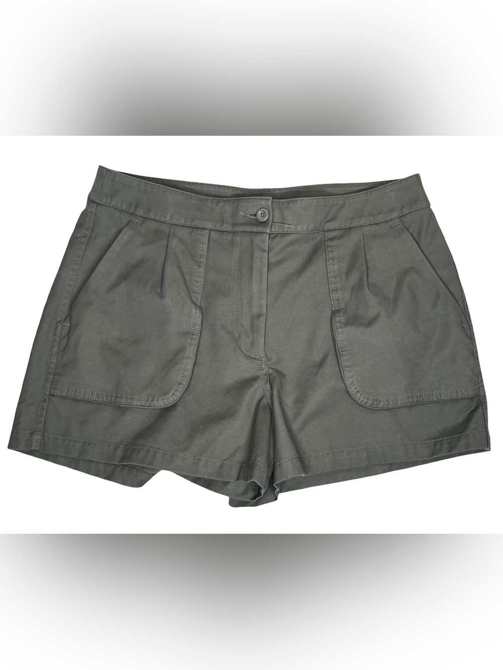 Lululemon This Instant Dark Olive Qwick Chino Shorts Sz 8 - Picture 2 of 16